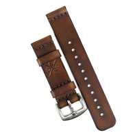 Pulseira de Couro Relógio Marrom