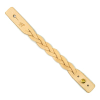 Pulseira de Couro Trançada Couro Cru