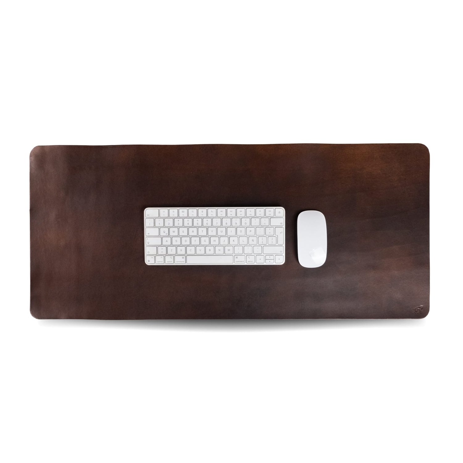 Desk Pad de Couro Marrom