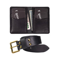 Kit Moderno • Carteira No.6 + Cinto Preto