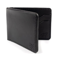 Carteira de Couro Bifold No.7 Preta
