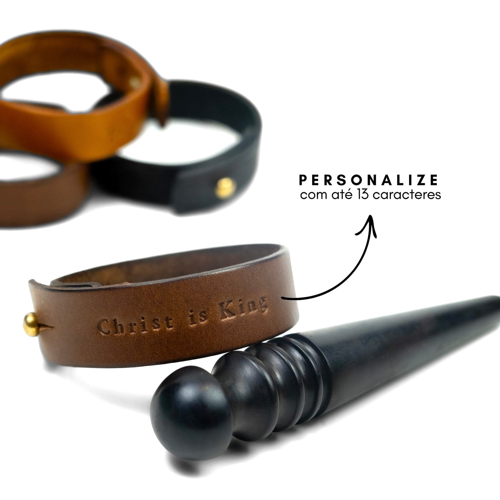 Bracelete de Couro Cru