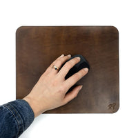 Mouse Pad de Couro Marrom
